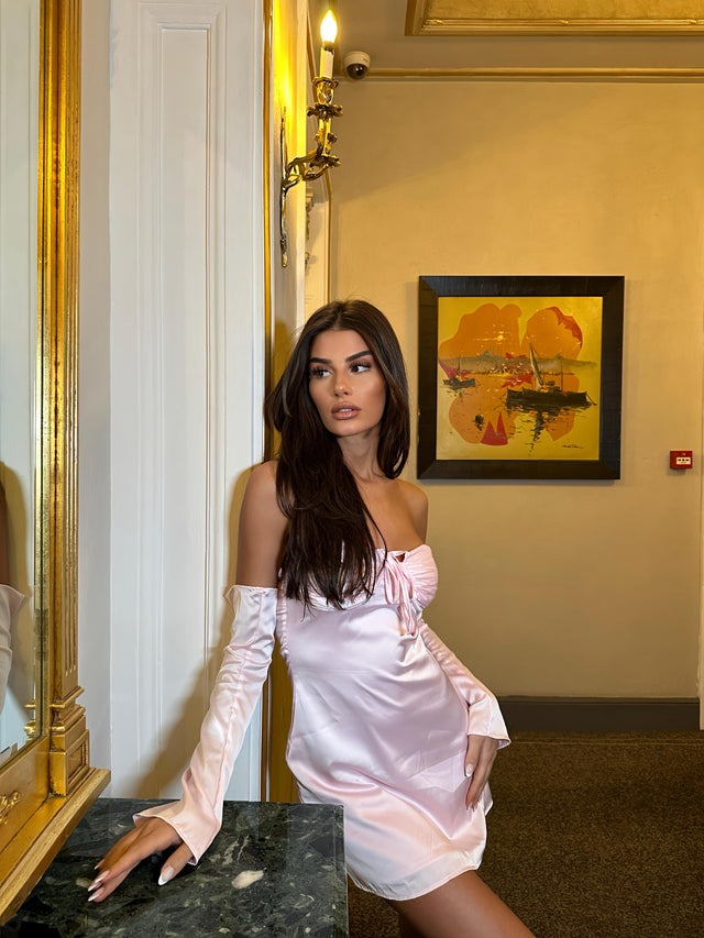 Lina™ | Satin Mini Dress
