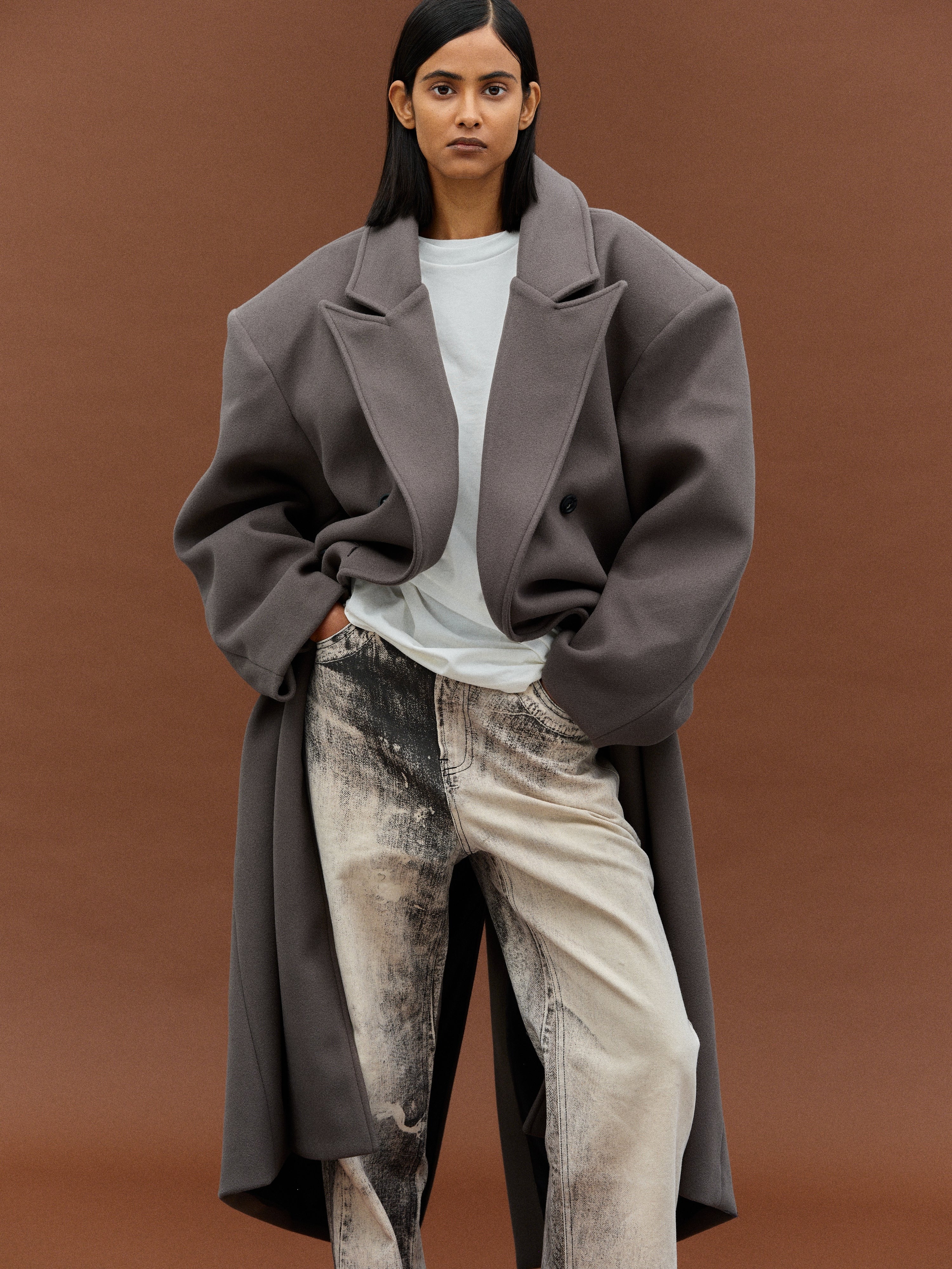 Grey Oversized Coat