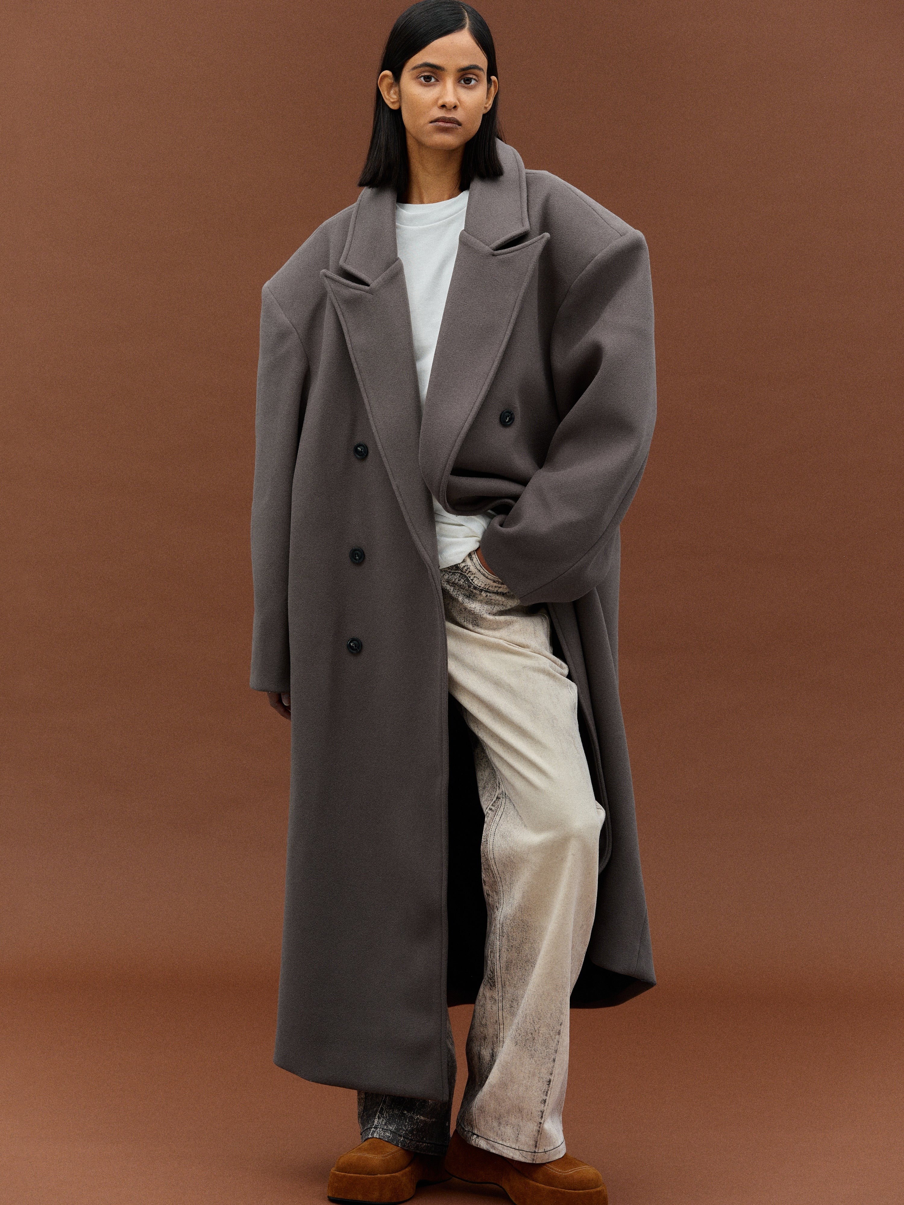 Grey Oversized Coat