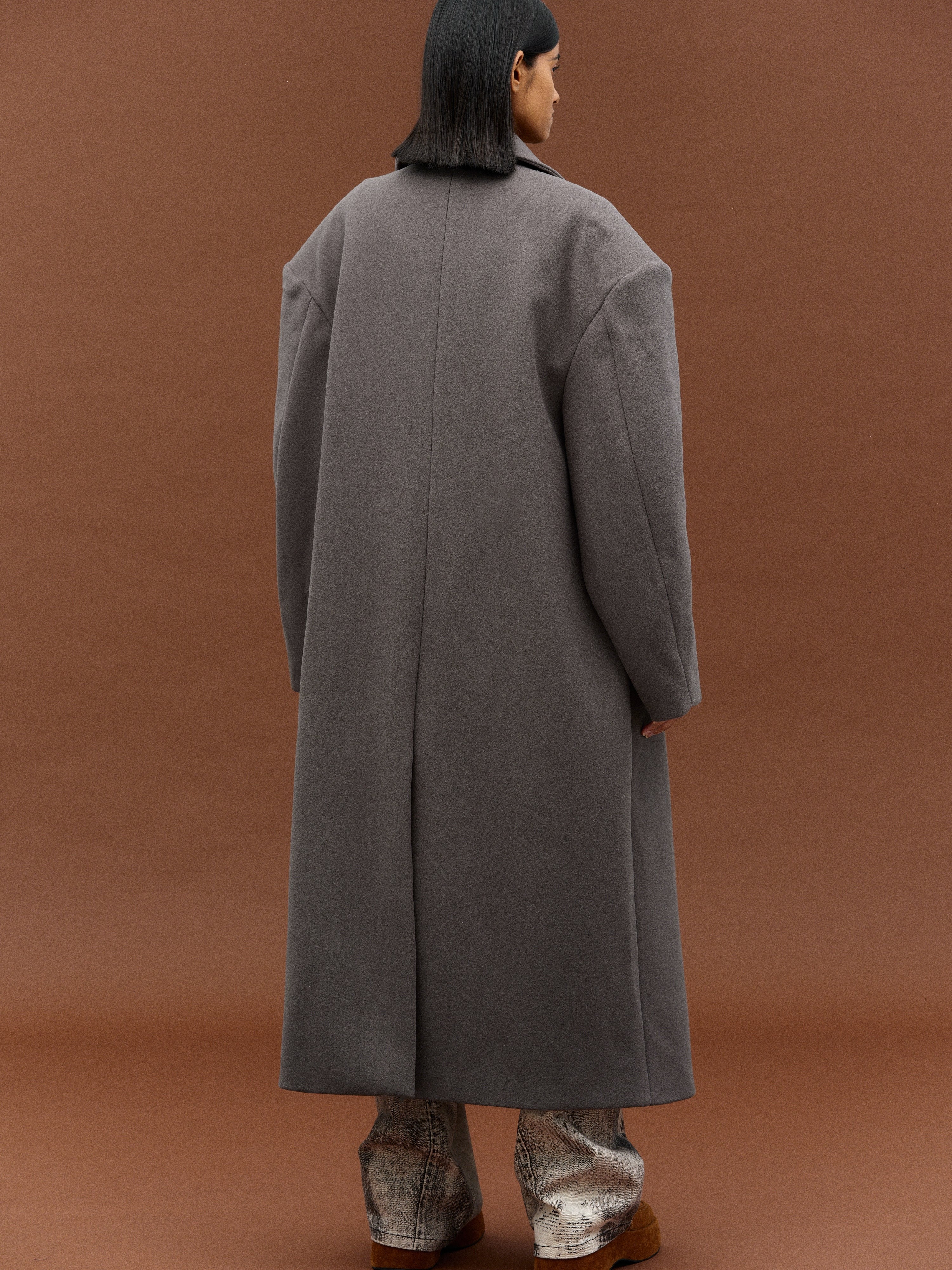 Grey Oversized Coat