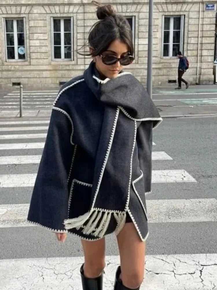 Woolen Scarf Jacket