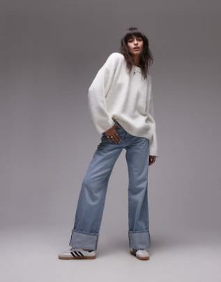 Lorina™ l Knitted Boxy Fluffy Crew Jumper