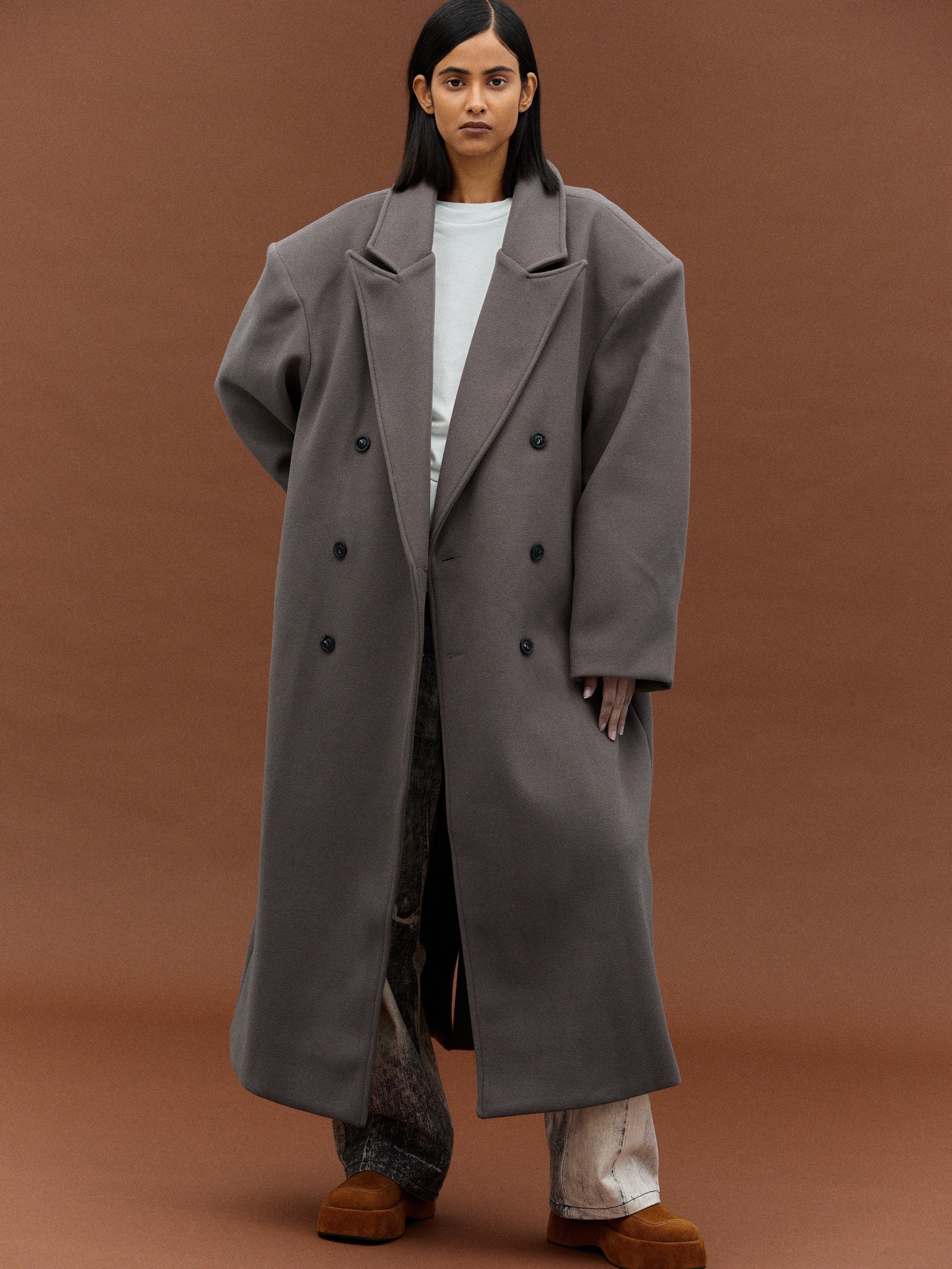 Grey Oversized Coat