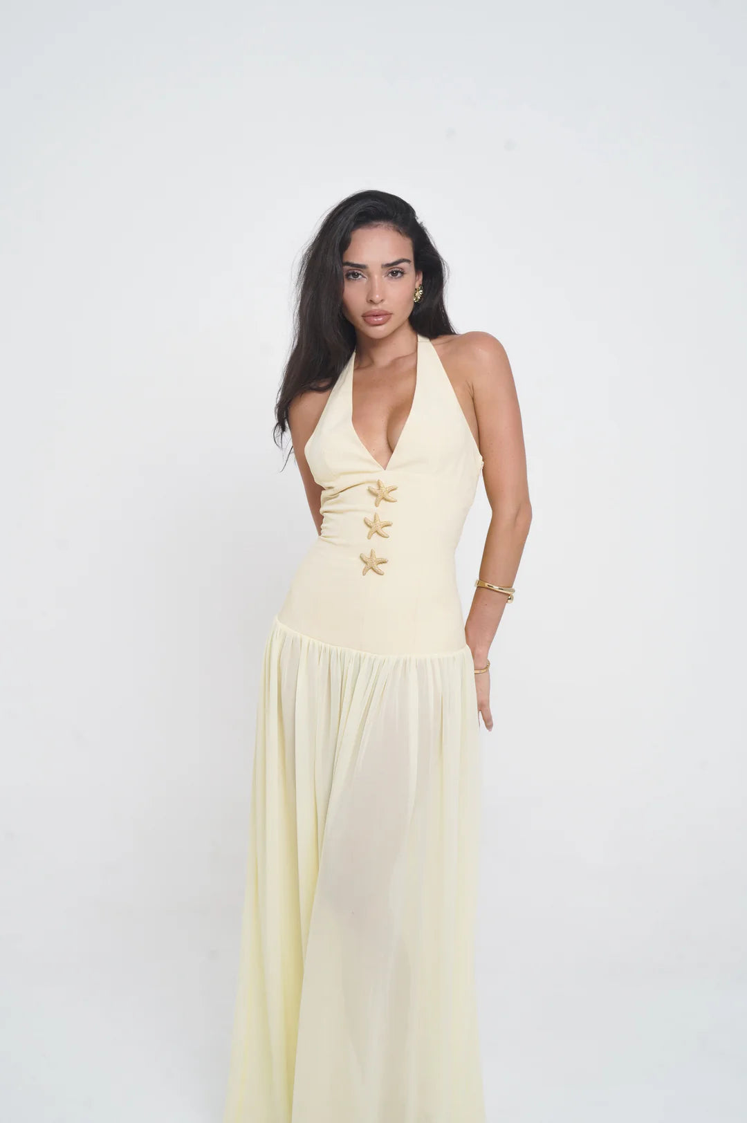 Soft Yellow Maxi Dress