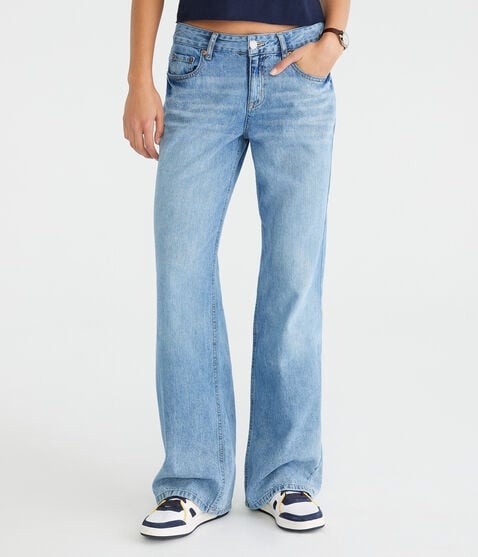 Lorina™ l Low Rise Baggy Wide Leg Jean