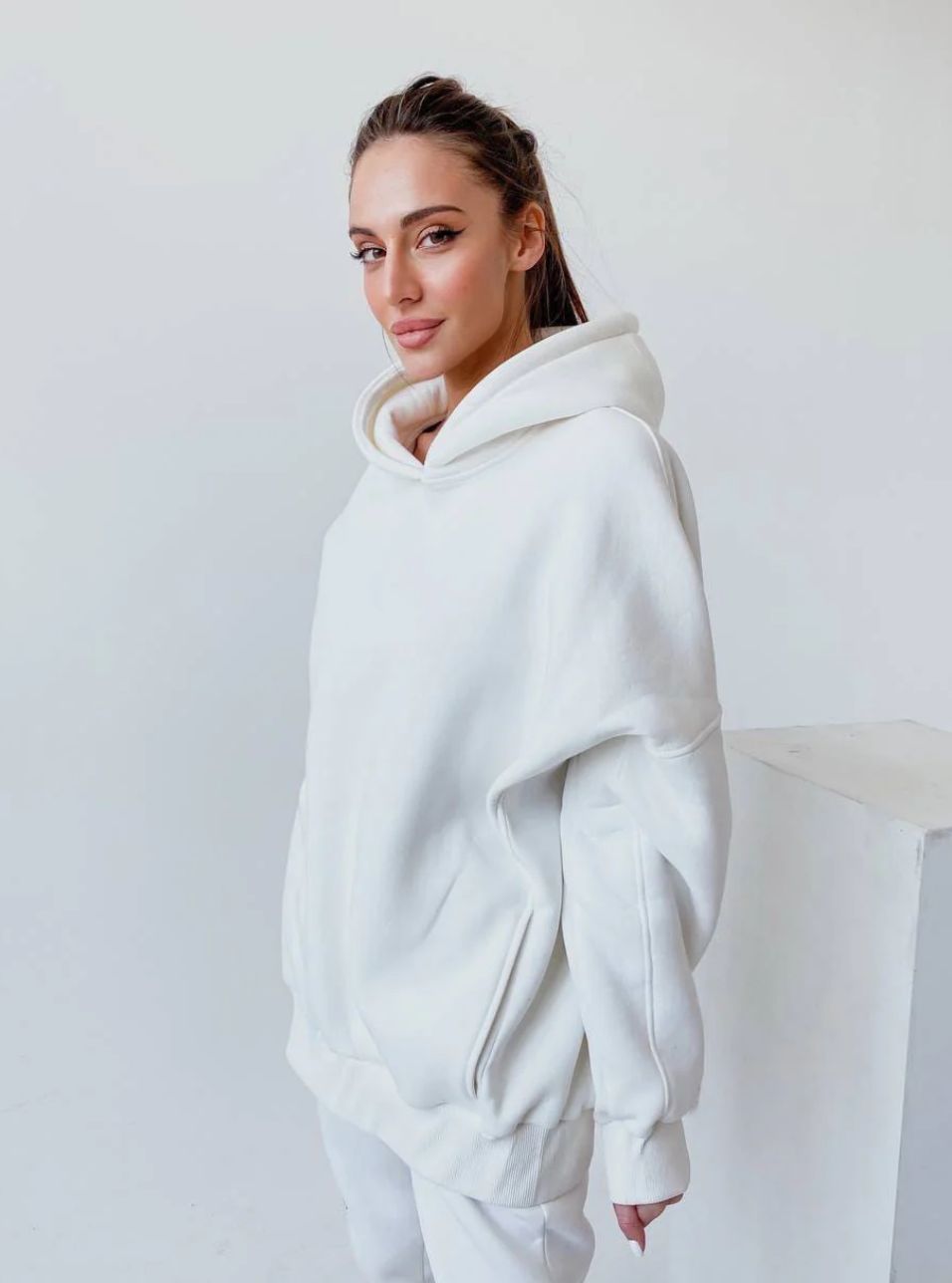 White Hoodie With Hood