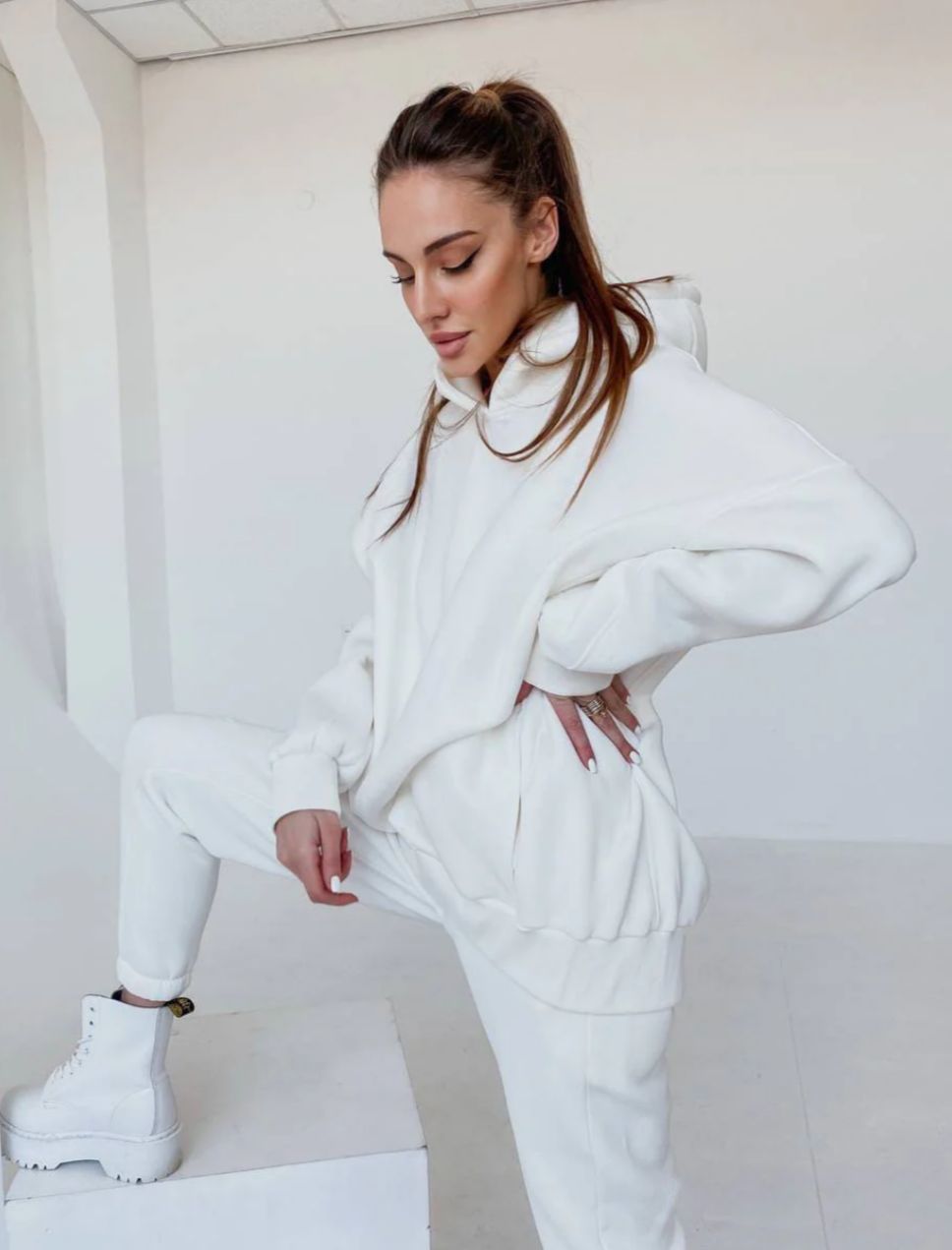 White Hoodie With Hood
