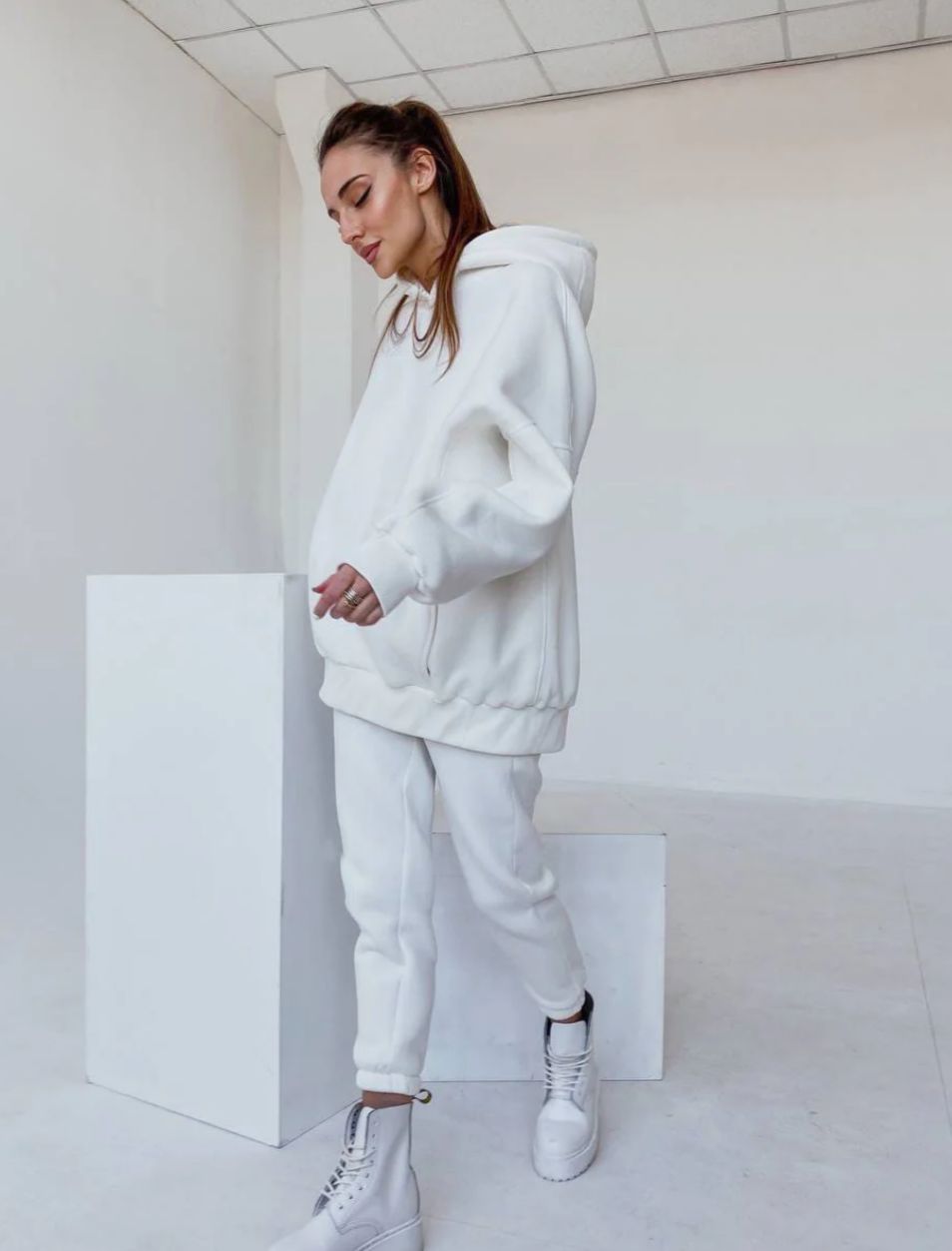 White Hoodie With Hood