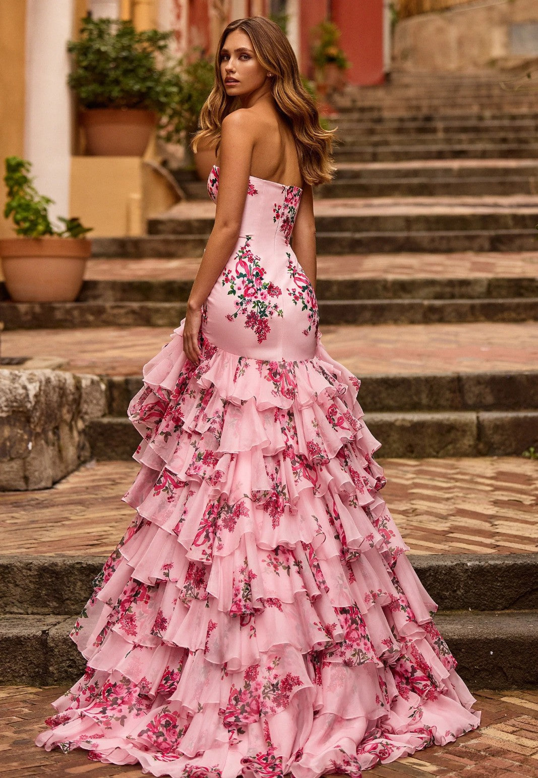 Pink Print Dress