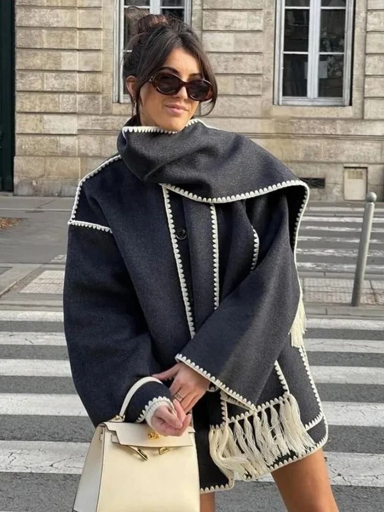 Woolen Scarf Jacket