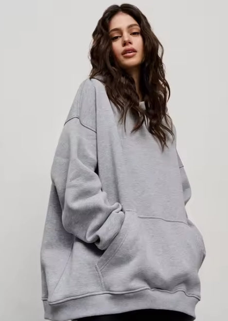 Gray Oversized Hoodie