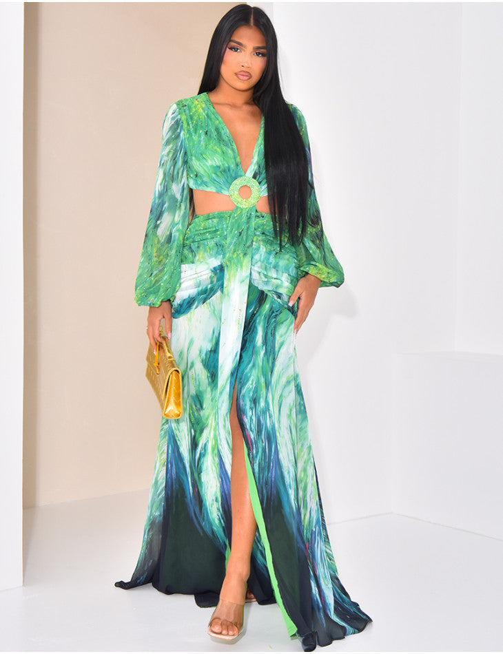 Regal Glow Maxi Dress