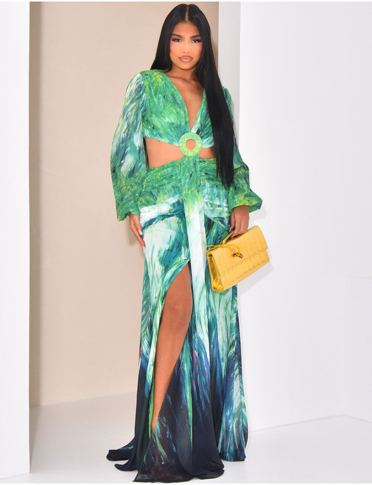 Regal Glow Maxi Dress